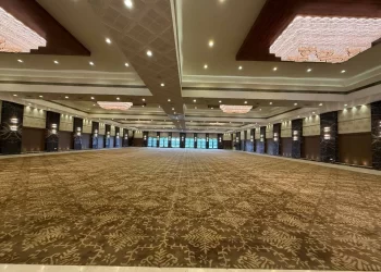 Spacious Carnation Hall event space at Chattarpur Farms in Nagpur
