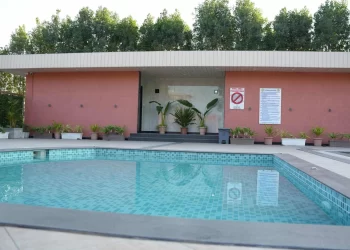 Swimming pool facilities at Lotus Lagoon Chattarpur Farms Nagpur