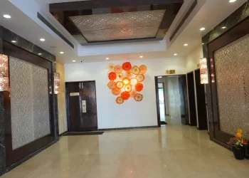 Carnation Hall interior and event space at Chattarpur Farms in Nagpur