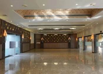 Spacious Iris Hall wedding venue at Chattarpur Farms in Nagpur